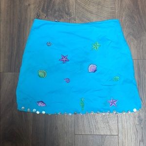 cute sea themed skirt w/ shorts underneath